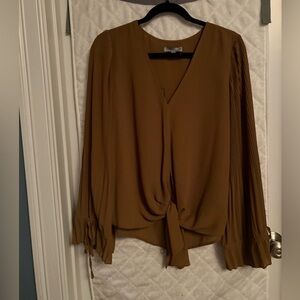 LIKE NEW Wishlist Semi-Sheer Tie-front Blouse